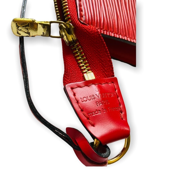 PRICE DROP! ❤️ Authentic Louis Vuitton Red Epi Leather Pochette Clutch - Picture 9 of 15